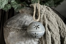 Kerstbal sneeuwvlok zink L